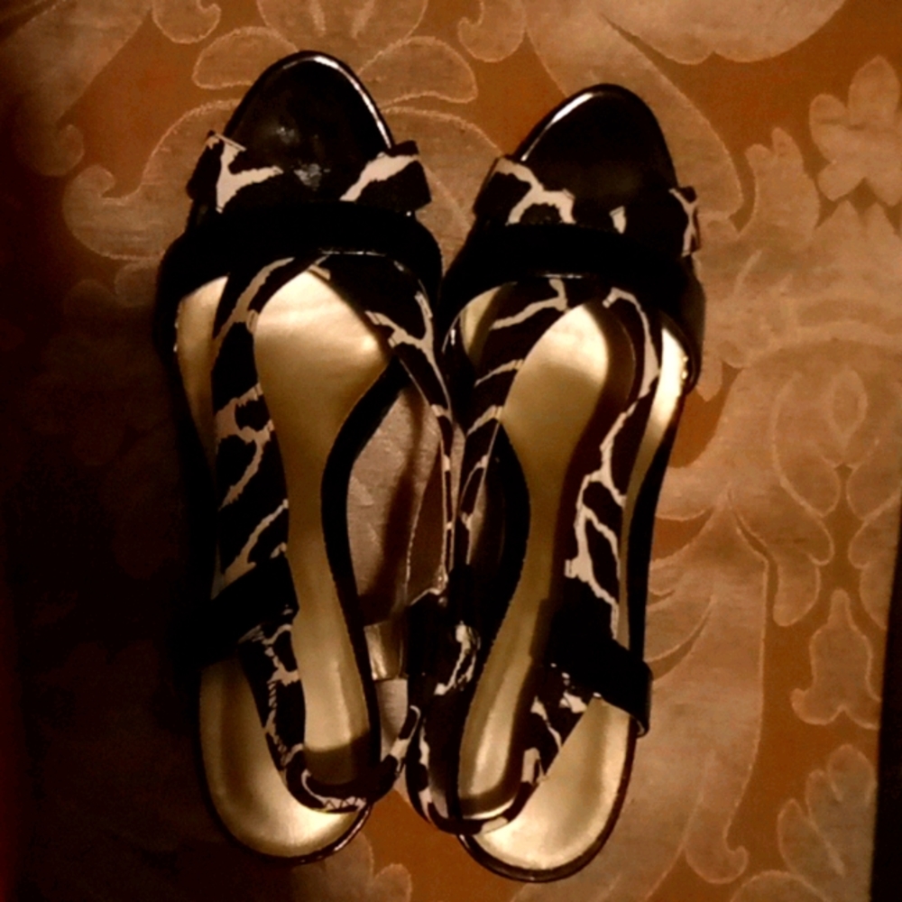 Zebra print sandals